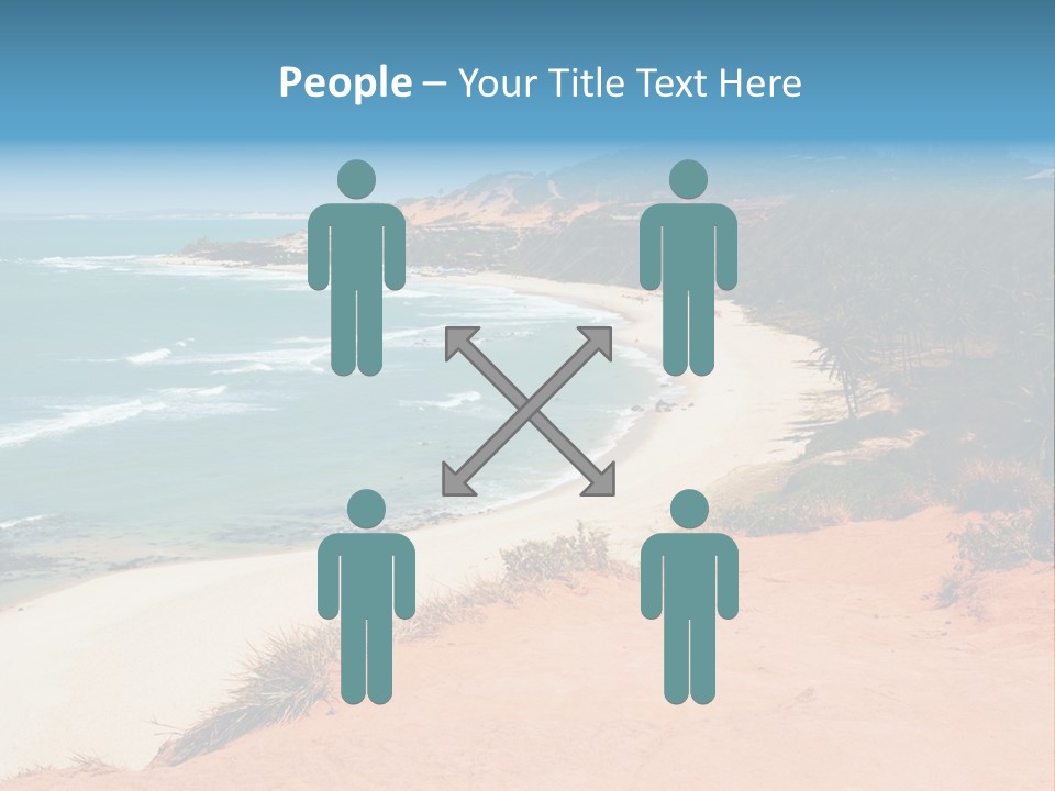 A Sandy Beach With A Body Of Water In The Background PowerPoint Template