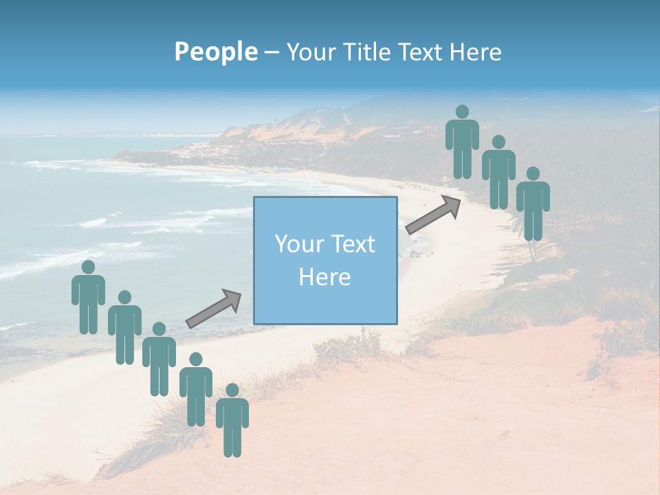 A Sandy Beach With A Body Of Water In The Background PowerPoint Template