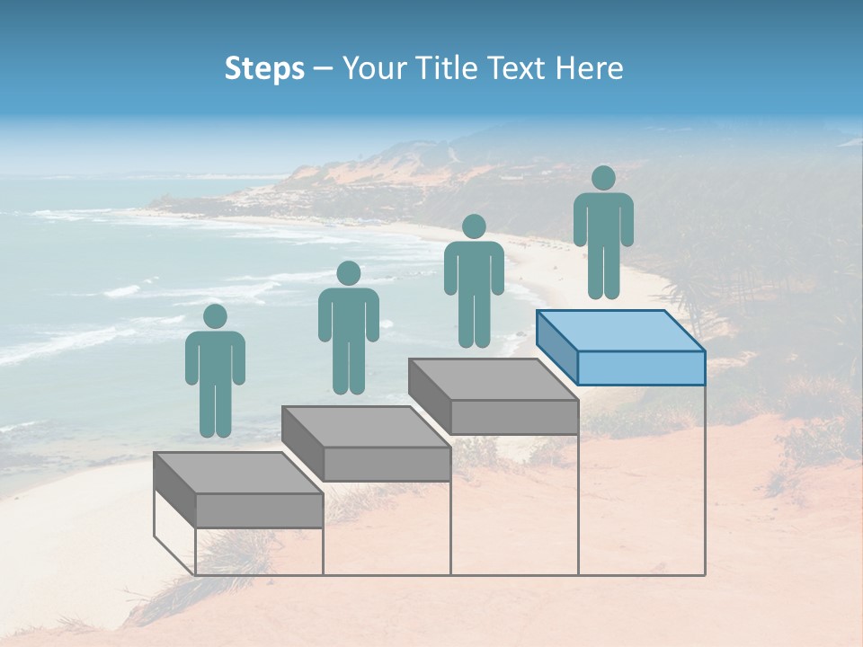 A Sandy Beach With A Body Of Water In The Background PowerPoint Template