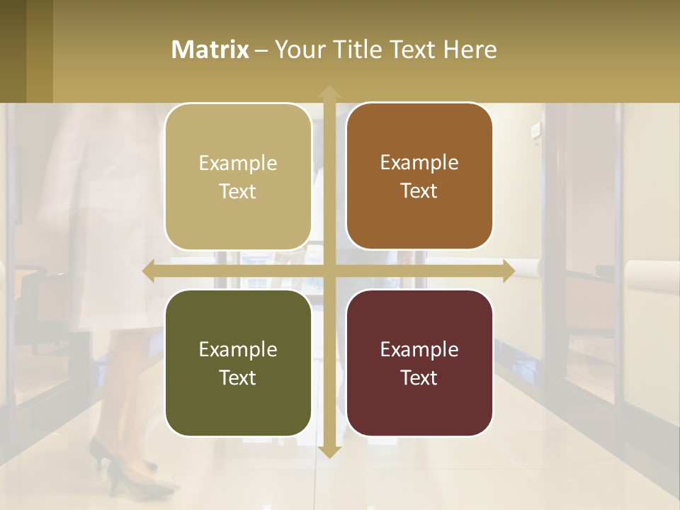 A Man And A Woman Walking Down A Hallway PowerPoint Template