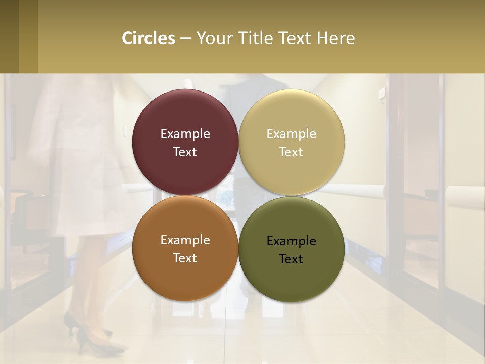 A Man And A Woman Walking Down A Hallway PowerPoint Template