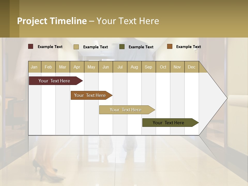 A Man And A Woman Walking Down A Hallway PowerPoint Template