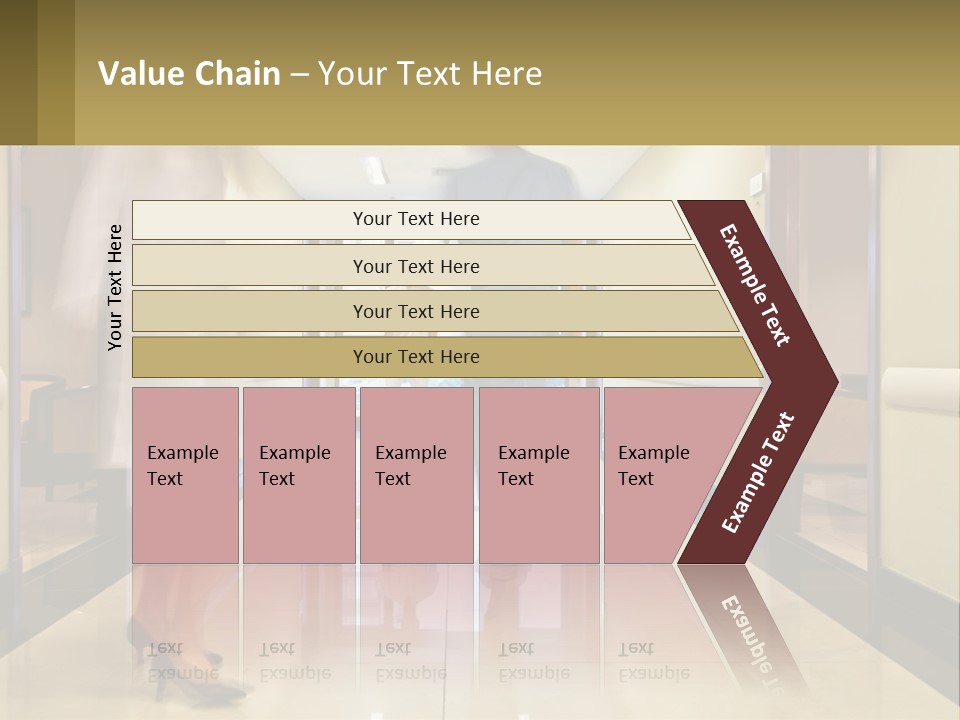 A Man And A Woman Walking Down A Hallway PowerPoint Template
