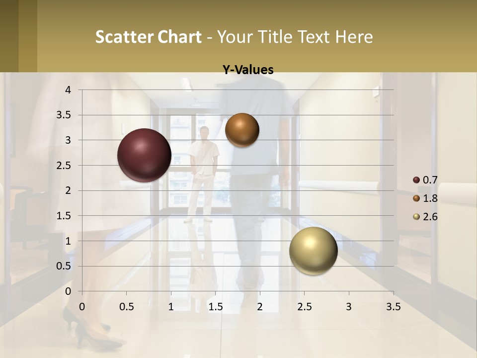 A Man And A Woman Walking Down A Hallway PowerPoint Template