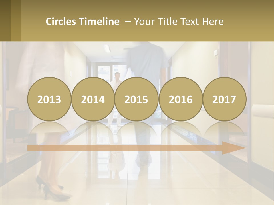 A Man And A Woman Walking Down A Hallway PowerPoint Template