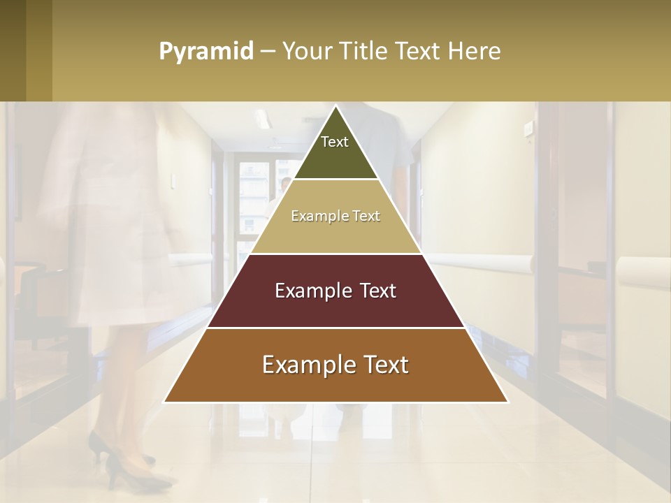 A Man And A Woman Walking Down A Hallway PowerPoint Template