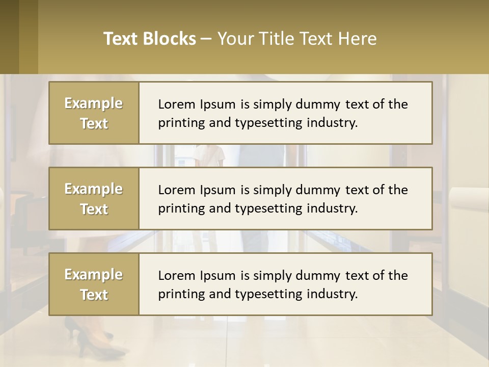 A Man And A Woman Walking Down A Hallway PowerPoint Template