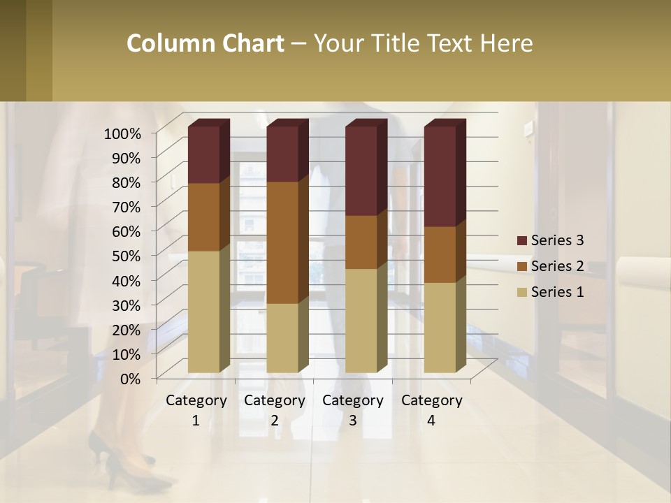 A Man And A Woman Walking Down A Hallway PowerPoint Template