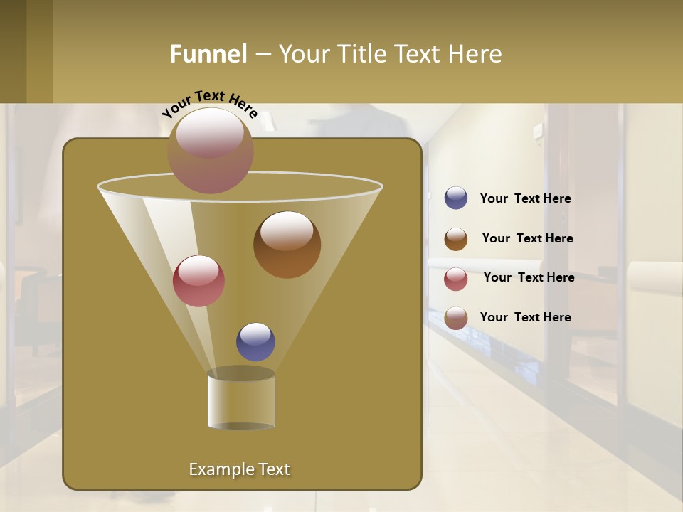 A Man And A Woman Walking Down A Hallway PowerPoint Template