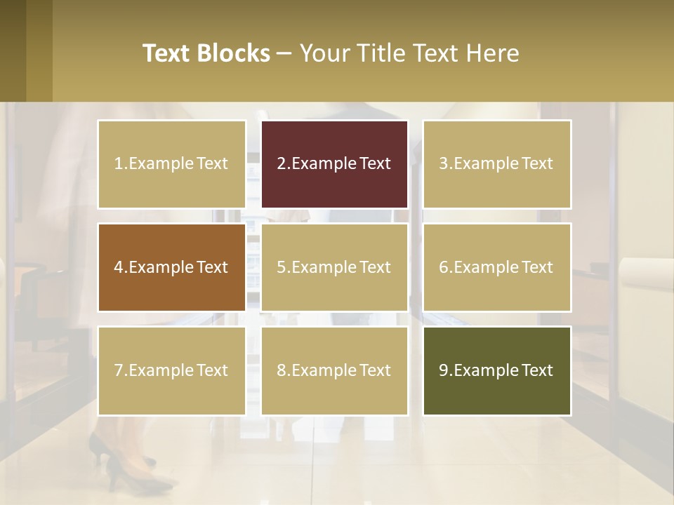 A Man And A Woman Walking Down A Hallway PowerPoint Template