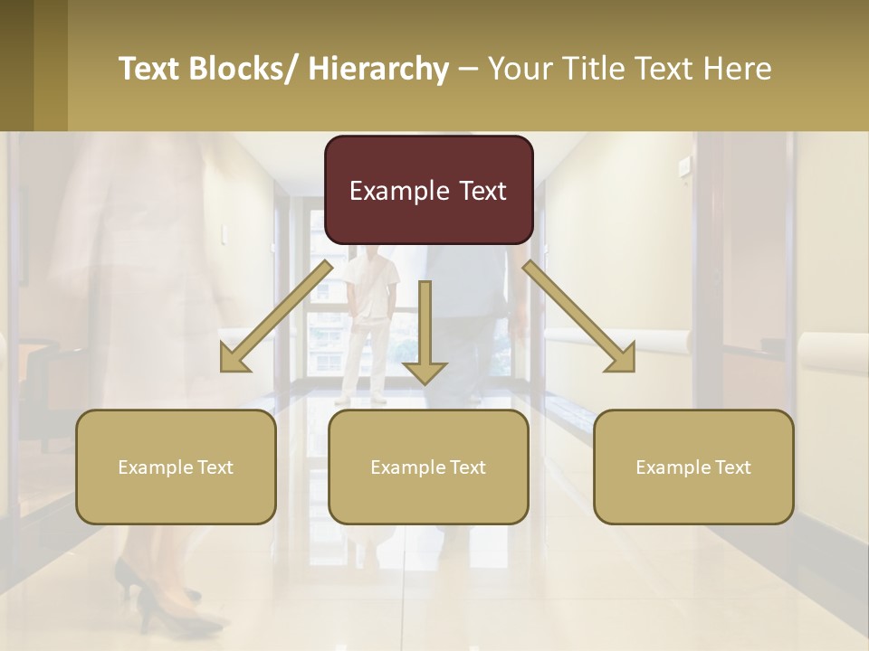 A Man And A Woman Walking Down A Hallway PowerPoint Template