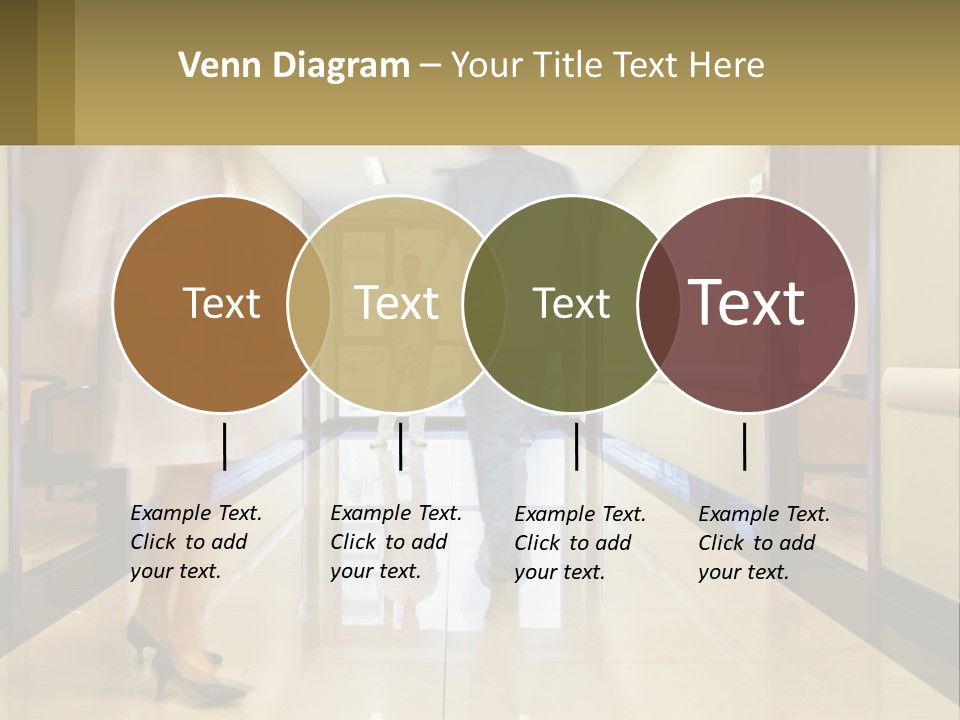 A Man And A Woman Walking Down A Hallway PowerPoint Template