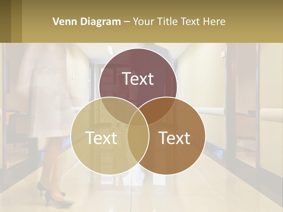 A Man And A Woman Walking Down A Hallway PowerPoint Template