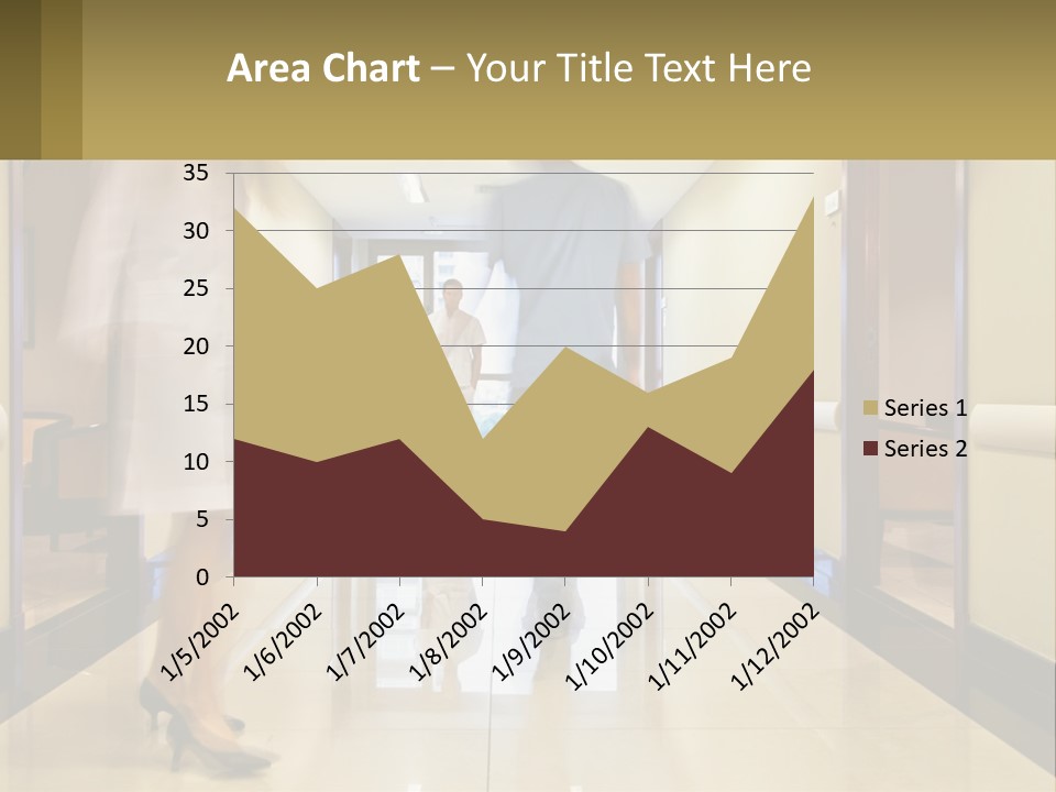 A Man And A Woman Walking Down A Hallway PowerPoint Template