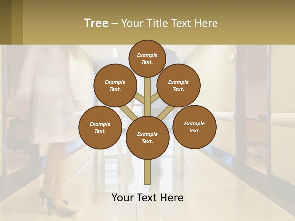 A Man And A Woman Walking Down A Hallway PowerPoint Template