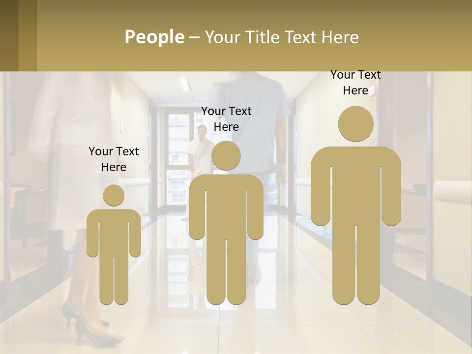 A Man And A Woman Walking Down A Hallway PowerPoint Template