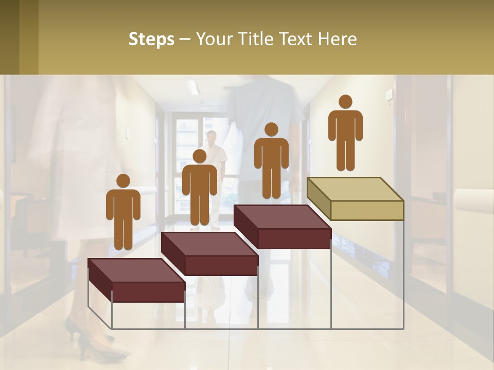 A Man And A Woman Walking Down A Hallway PowerPoint Template