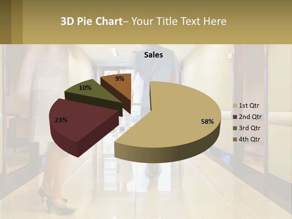 A Man And A Woman Walking Down A Hallway PowerPoint Template