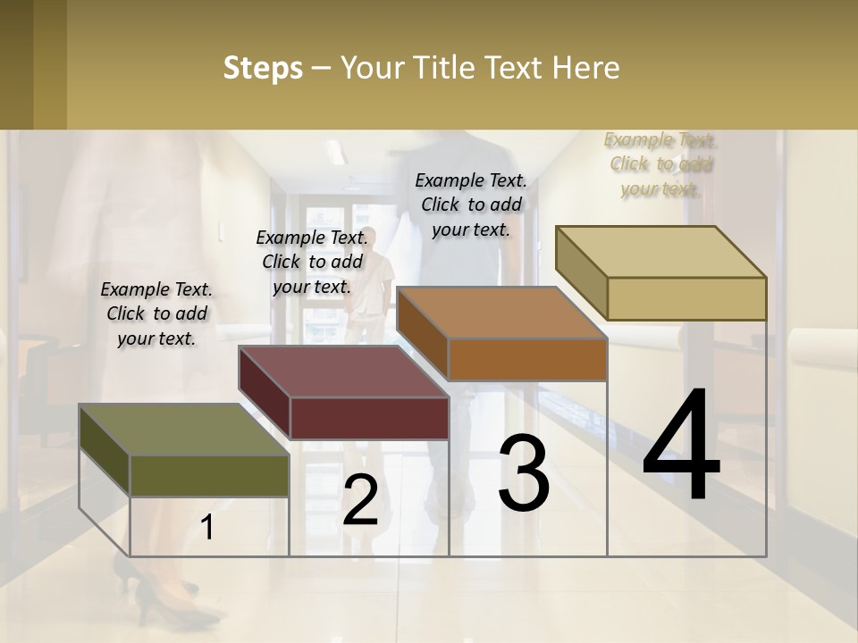 A Man And A Woman Walking Down A Hallway PowerPoint Template