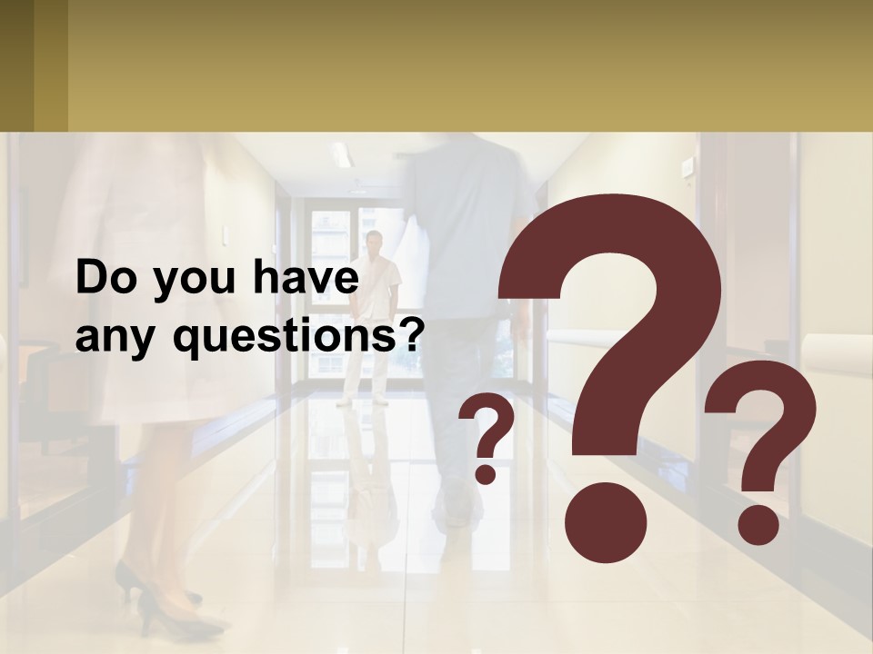 A Man And A Woman Walking Down A Hallway PowerPoint Template