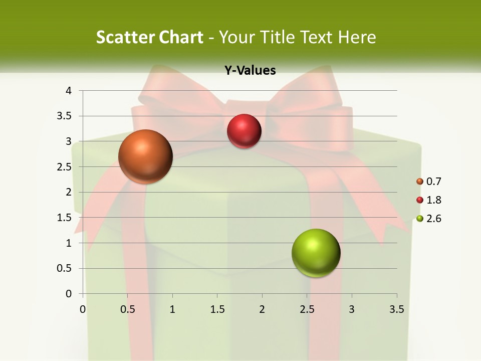 A Green Present Box With A Red Bow On It PowerPoint Template