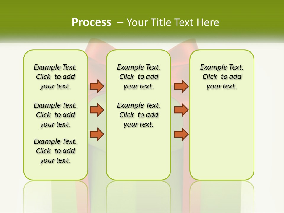 A Green Present Box With A Red Bow On It PowerPoint Template