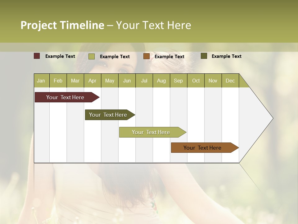 A Woman And A Child Are Sitting In The Grass PowerPoint Template