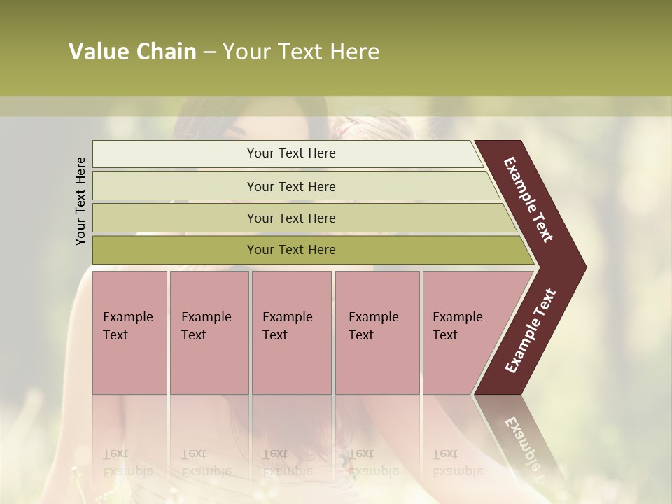 A Woman And A Child Are Sitting In The Grass PowerPoint Template