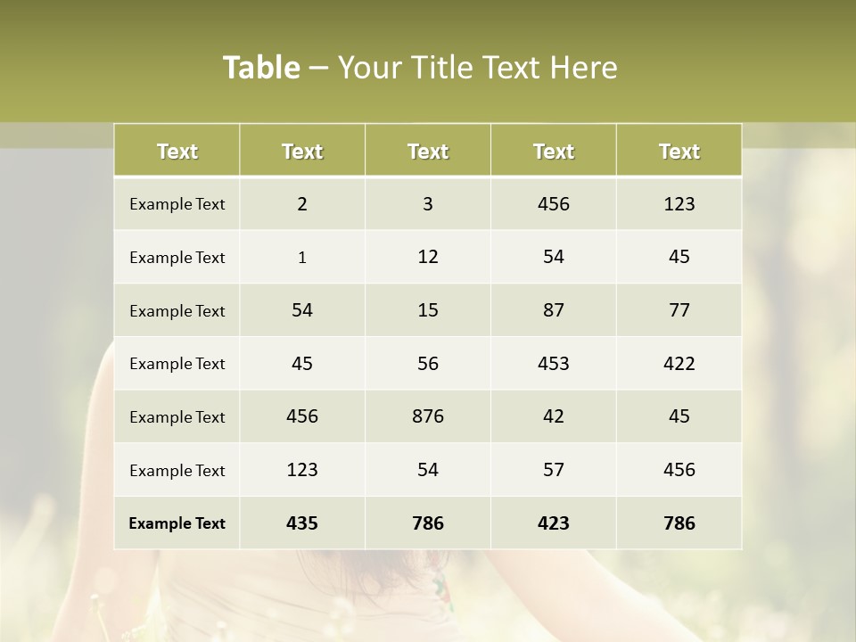 A Woman And A Child Are Sitting In The Grass PowerPoint Template