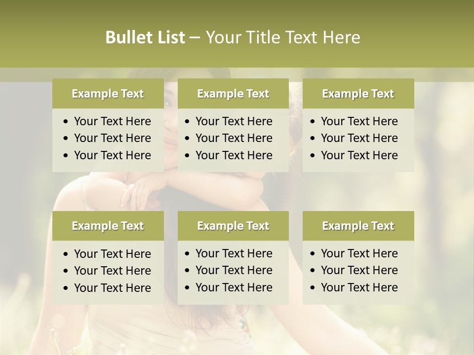 A Woman And A Child Are Sitting In The Grass PowerPoint Template