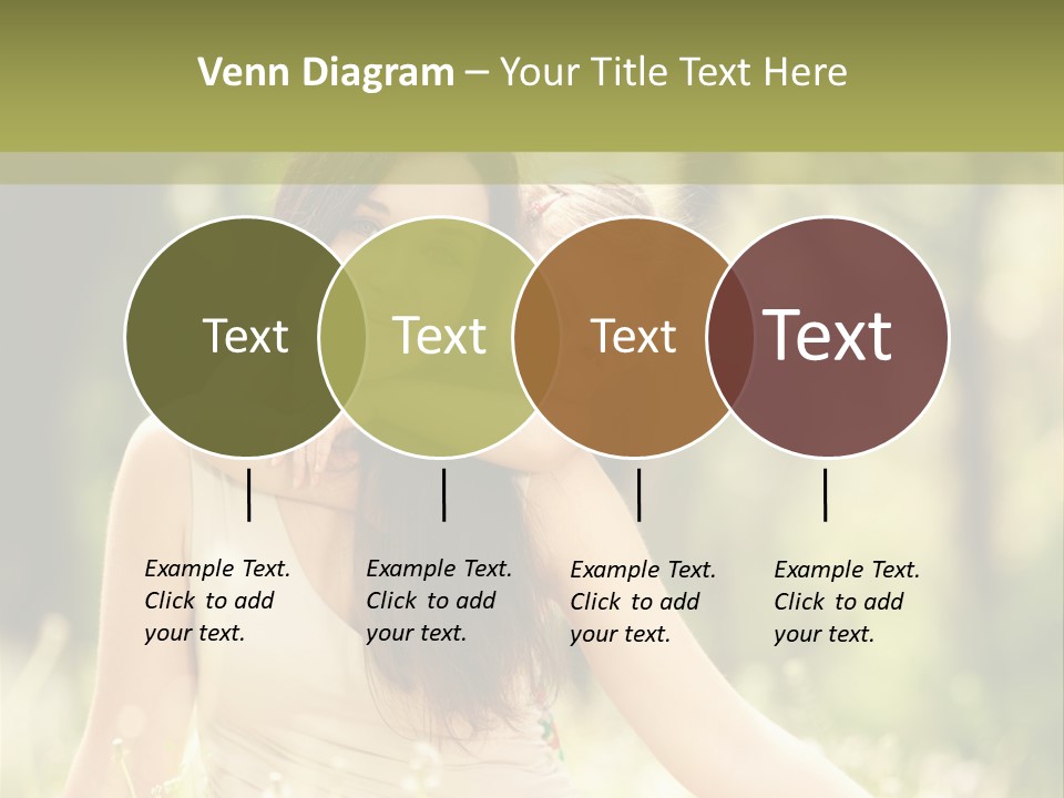 A Woman And A Child Are Sitting In The Grass PowerPoint Template