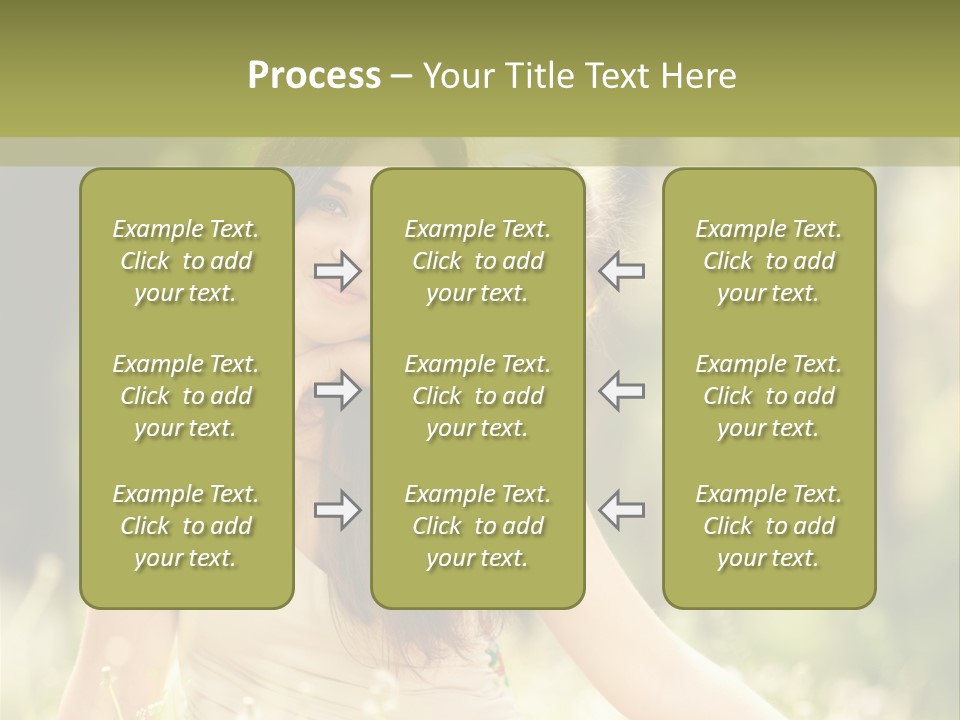 A Woman And A Child Are Sitting In The Grass PowerPoint Template