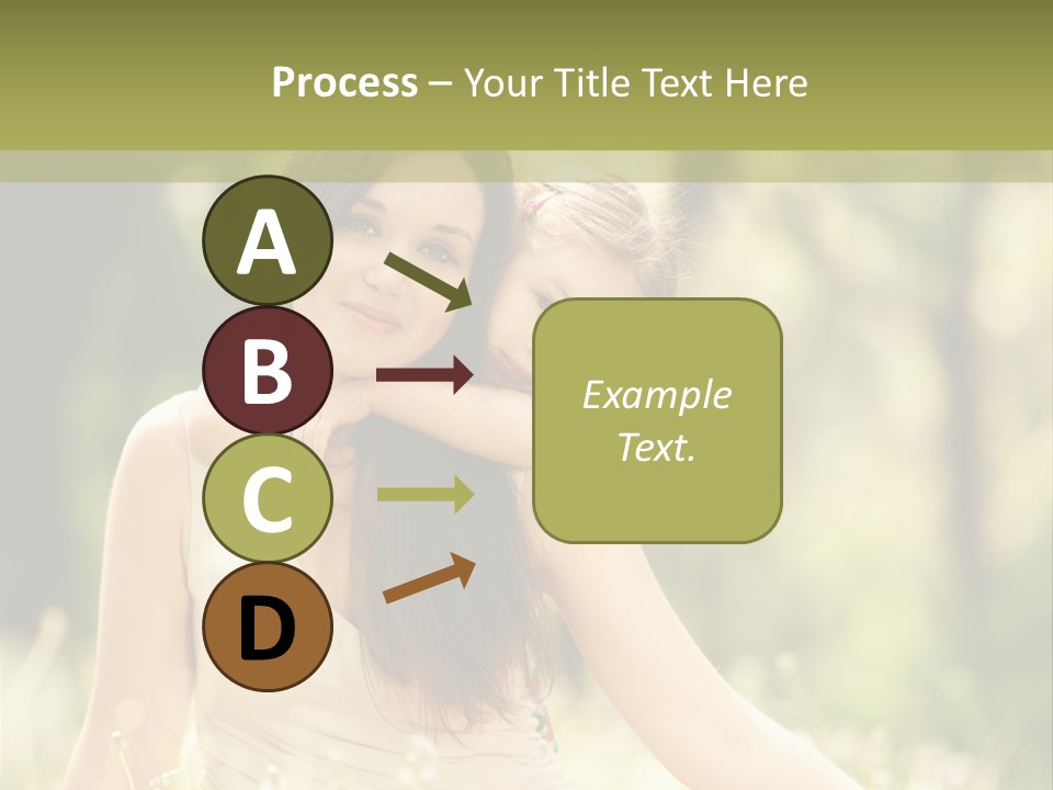 A Woman And A Child Are Sitting In The Grass PowerPoint Template