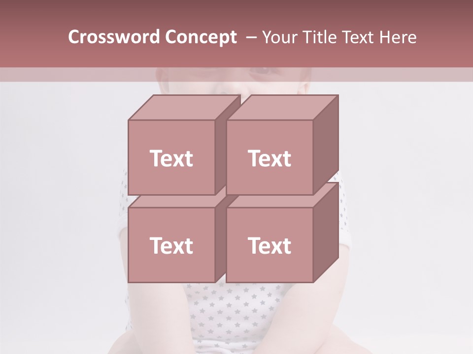 A Baby Sitting On The Ground With A Smile On His Face PowerPoint Template