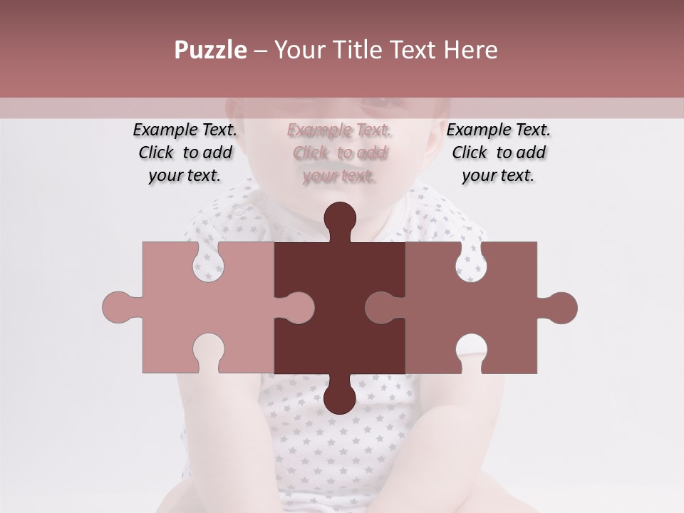 A Baby Sitting On The Ground With A Smile On His Face PowerPoint Template