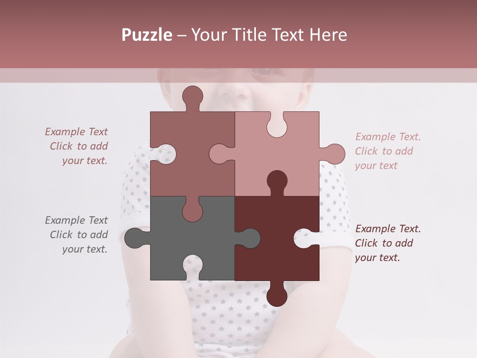 A Baby Sitting On The Ground With A Smile On His Face PowerPoint Template