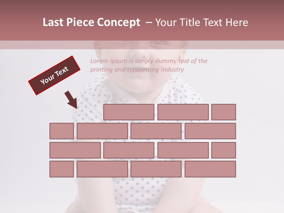 A Baby Sitting On The Ground With A Smile On His Face PowerPoint Template