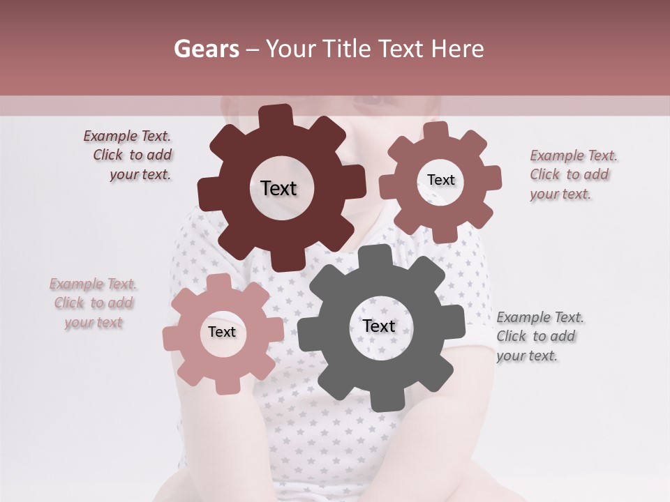 A Baby Sitting On The Ground With A Smile On His Face PowerPoint Template