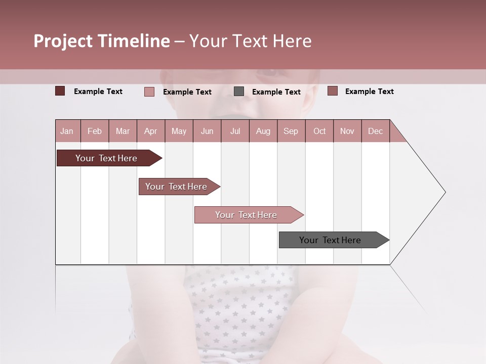 A Baby Sitting On The Ground With A Smile On His Face PowerPoint Template