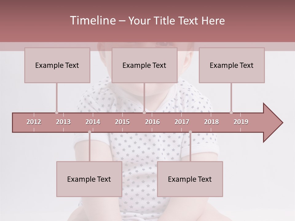A Baby Sitting On The Ground With A Smile On His Face PowerPoint Template