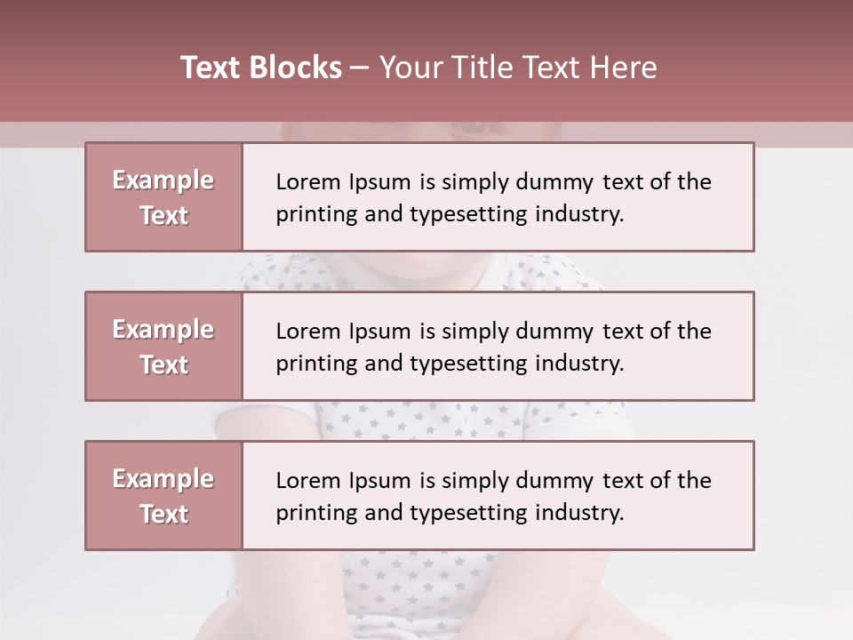 A Baby Sitting On The Ground With A Smile On His Face PowerPoint Template