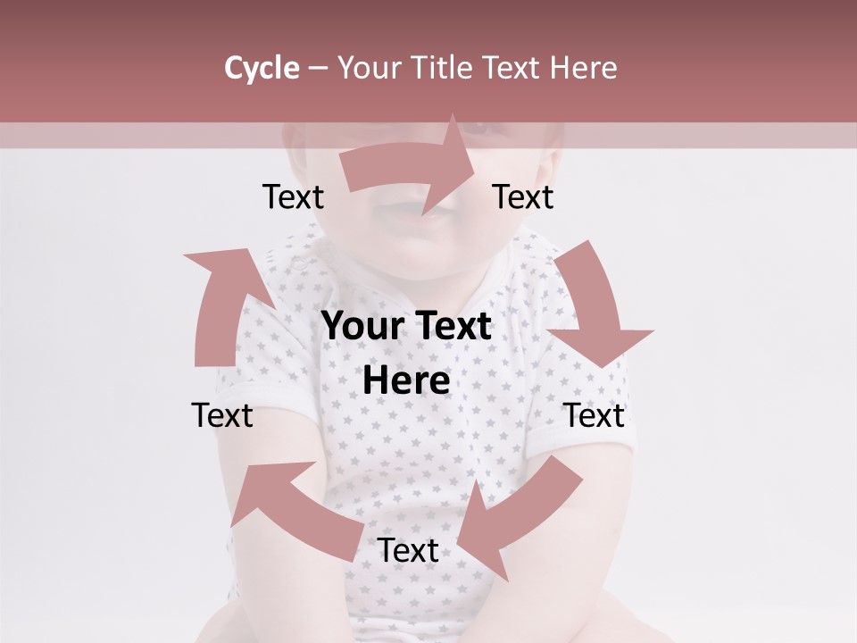 A Baby Sitting On The Ground With A Smile On His Face PowerPoint Template