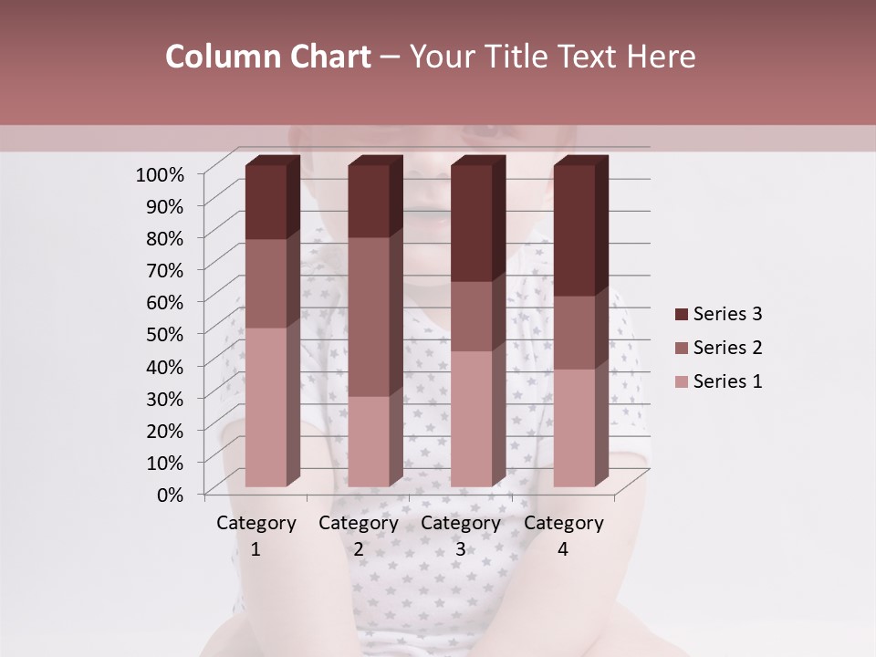 A Baby Sitting On The Ground With A Smile On His Face PowerPoint Template