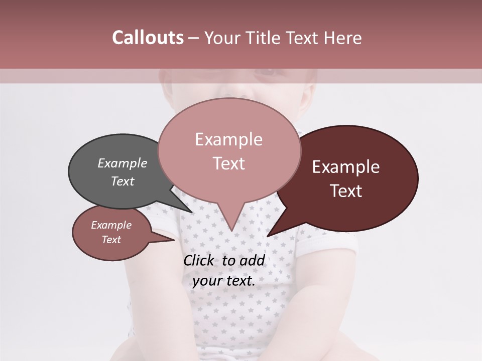 A Baby Sitting On The Ground With A Smile On His Face PowerPoint Template