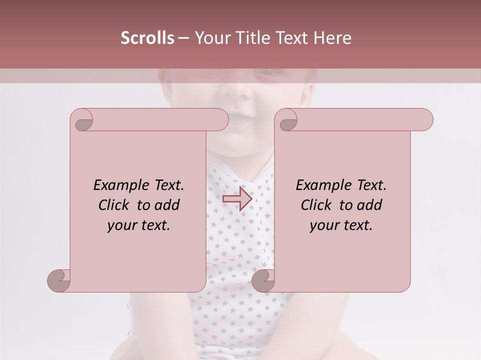 A Baby Sitting On The Ground With A Smile On His Face PowerPoint Template