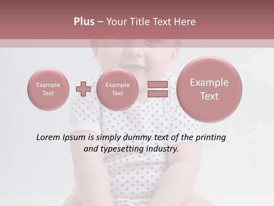 A Baby Sitting On The Ground With A Smile On His Face PowerPoint Template
