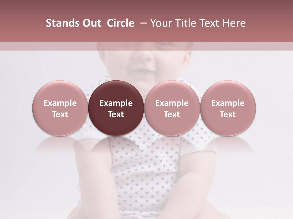 A Baby Sitting On The Ground With A Smile On His Face PowerPoint Template