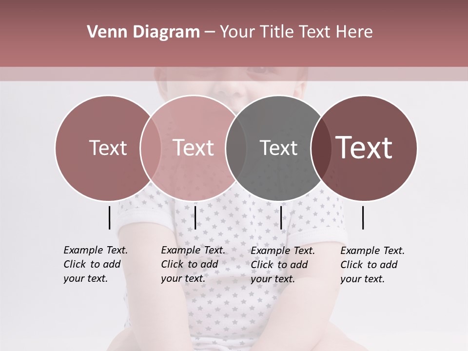 A Baby Sitting On The Ground With A Smile On His Face PowerPoint Template