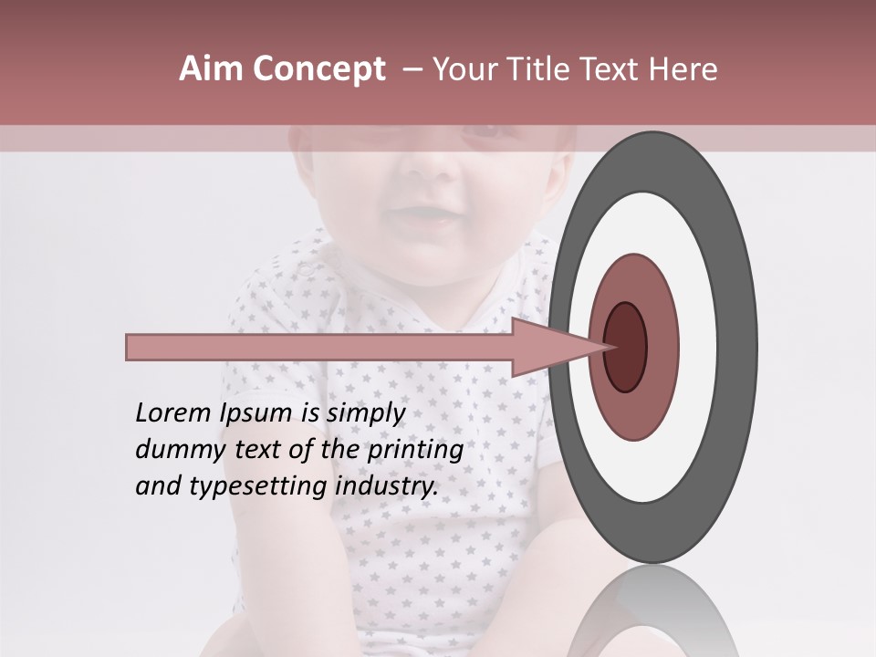 A Baby Sitting On The Ground With A Smile On His Face PowerPoint Template