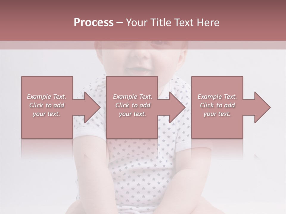 A Baby Sitting On The Ground With A Smile On His Face PowerPoint Template